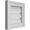 Ekena Millwork Vertical Surface Mount PVC Gable Vent: Functional, w/ 2"W x 1-1/2"P Brickmould Frame, 12"W x 12"H GVPVE12X1202SF - alternate 3